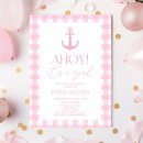Search for nautical baby girl shower invitations Ahoy it's a girl