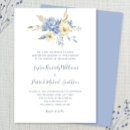 Search for traditional floral wedding invitations Dusty blue