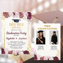 Search for pink and gold graduation invitations Class of 2025