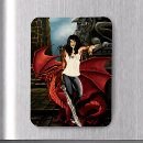Search for fantasy dragon magnets Red