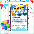 Search for happy face invitations Pool party