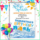 Search for pool splash invitations Splashing