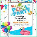 Search for flamingo birthday invitations Swimming