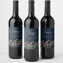 Search for navy blue wine labels Anniversary
