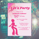 Search for purple disco ball invitations 70s