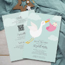 Search for stork baby girl shower invitations Clouds