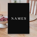 Search for monograms table cards Black and white