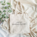 Search for banned books tote bags Librarian
