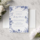 Search for blue floral border invitations Hand drawn