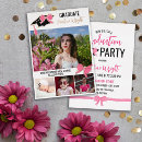 Search for pink and gold graduation invitations Girly