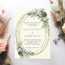 Search for pine cone wedding invitations Winter wonderland