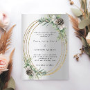 Search for pine cone wedding invitations Winter wonderland