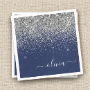 Search for blue and silver napkins Sweet 16