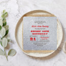 Search for red sweet 16 invitations Silver