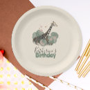 Search for giraffe paper plates Tropical greenery
