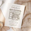 Search for watercolor french cafe invitations Bonjour bebe