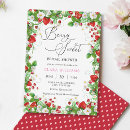 Search for sweet bridal shower invitations Red pink