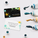 Search for paint splatter business cards Interior designer