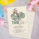 Search for two cute birthday invitations Jungle safari