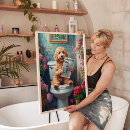 Search for funny bathroom art Dog lover
