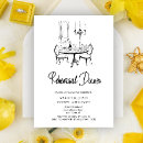 Search for retro rehearsal dinner invitations Hand drawn