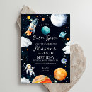 Search for space adventure birthday invitations Galaxy