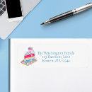 Search for stars and stripes return address labels Watercolor