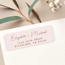 Search for pink wedding return address labels Calligraphy