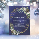 Search for blue and gold christmas invitations Modern