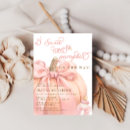 Search for little pumpkin on the way invitations Elegant
