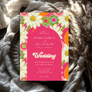 Search for hot pink and orange wedding invitations Retro