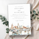 Search for skyline wedding invitations Modern elegant