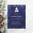 Search for blue and silver christmas invitations Xmas