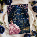 Search for blush and navy quinceanera invitations For her