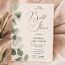 Search for green leaves bridal shower invitations Elegant