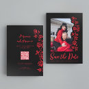 Search for red black save the dates Roses