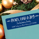 Search for joy return address labels Navy blue