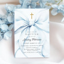 Search for blue gold christening invitations Baby boy baptism