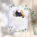 Search for owl baby boy shower invitations Watercolor greenery
