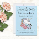 Search for unicorn save the dates Pink