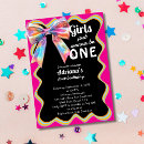 Search for rainbow colors birthday invitations Retro