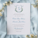 Search for monogram crest wedding invitations Classic formal elegant