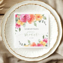 Search for pink orange napkins Bright flowers