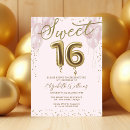 Search for typography sweet 16 invitations Pink