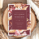Search for boho burgundy wedding invitations Watercolor