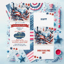 Search for us eagle invitations Red white and blue