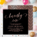 Search for black rose gold 21st birthday invitations Chic