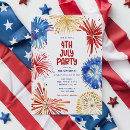 Search for patriotic event invitations Red white blue party