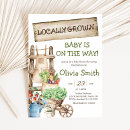 Search for locally grown baby shower invitations Rustic