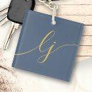Search for gold and navy key rings For her